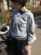 Mono Stripe V-Neck Knit (3color)