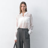 (Z-BL-4219)GENT OVERFIT SEER SHIRT