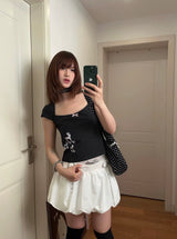 Polka Dot Short Sleeve Top