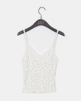 Lilfue Flower lace cropped sleeveless