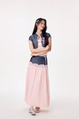Dear Days Cheongsam Top (Navy)