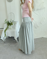 MELLOW SHIRRING LONG SKIRT