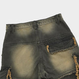 Franken cargo denim pants