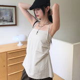 Camney strap back Slit banding sleeveless