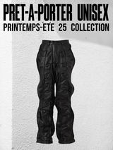 LINE LEATHER PANTS