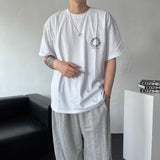 レインオーバルレタリングショートスリーブTシャツ (2 colors/36805)