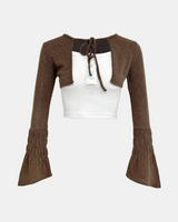 Navillera Button Sleeveless Cardigan Set