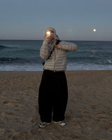 Tone curved fleece balloon sweat pants