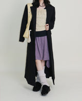 Stutch Solid Wool Long Coat (Lining Fleece-lined)