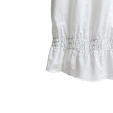 (2color) Smocked Puff Cap Flare Blouse