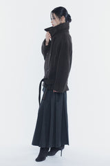 アンバーベルトダブルコート brown