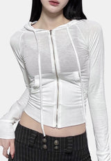 Culotte hood zip-up