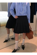 プリーツステディミディスカート