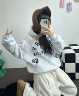 SHOULDER ARM PRINTING TATTOO PATCH CHERRY HOODIE🍒🩵🤍3COLOR