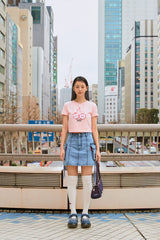 KIRSH X TOKYO ビックチェリークロップTシャツ【サーモン】