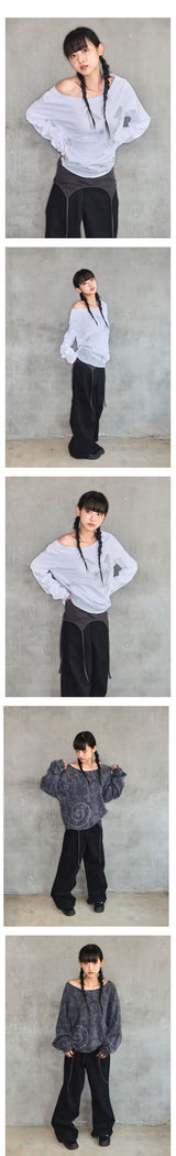SLEEVELESS LAYERED PANTS