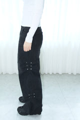 Stud Side Pintuck Wide Pants (2colors)