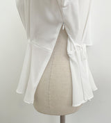 Jed-in Drape Chiffon Peplum Blouse