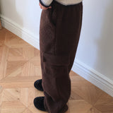 molz soft wool wide cargo pocket pants