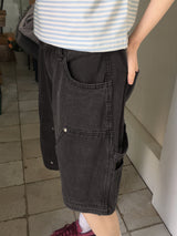 Chakin double knee rivet Bermuda Short denim pants