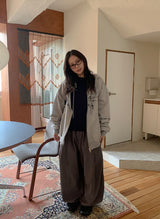 [unisex] Dalkas Pintuck Cotton Banding Wide Pants