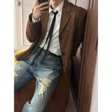 [F/W] クロップスエードブレザー(2color)