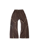 FRINGE MOTOR WASHED BROWN PANTS