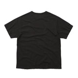 Sound wave artwork damage washing T-shirt (Charcoal)