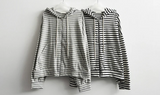 Itta Overfit Stripe Dangara Hooded Zip-Up