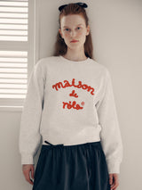 MAISON DE ROLA SWEATSHIRTS MELANGE GRAY