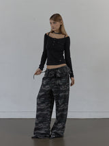 SLEEVELESS LAYERED TOP / BLACK