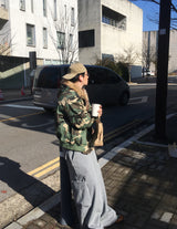 No.1507 camo&fur reversible bomber JK