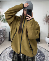 Raven Multi-Zipper Check Jacket