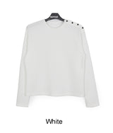 キアンワッフルボタンロングスリーブTシャツ