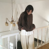 Poban Pocket Wood Duffle Knit Cardigan
