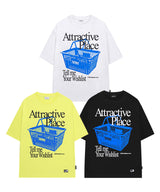 バスケットピクセルグラフィックオーバーフィットTシャツ
