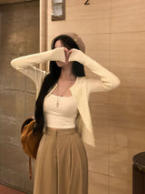 [BELLIDE MADE] ferry rib round knit cardigan