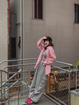 プレミアムピンタックスナップトレーニングカーゴパンツ