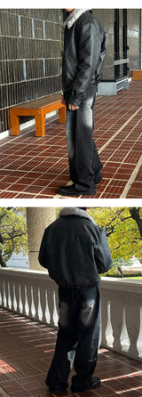 [4SEASON] Daily semi wide denim pants(4color)