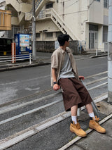 リニアストライプショートスリーブシャツ – M/L (3 Colors)