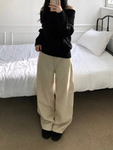 Uni Off-Shoulder Knitwear (4 colors)