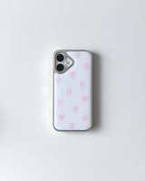 NEW LOGO White Pink Silver Epoxy Case