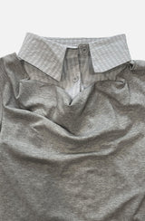 Layered cowl shirt tee
