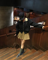 [Bellidmade/4color] ハイティーンペンダントハーフプリーツスカート