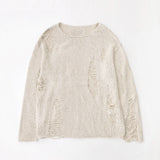 Loose drop label knit
