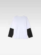 カラーブロックレイヤードベーシックロングスリーブ2C