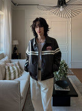 Babel Patch Leather Jacket