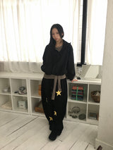 ミニザンフラワーエンボスクロップパーカー（6c）