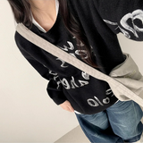 Pen Lettering Printing Round Knit
