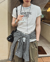 アスレチックセミクロップ半袖Tシャツ